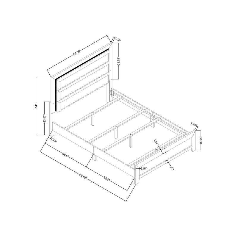 Carlos - Modern Design Bed With LED - R&R Furniture Gallery (Fountain Valley, CA)