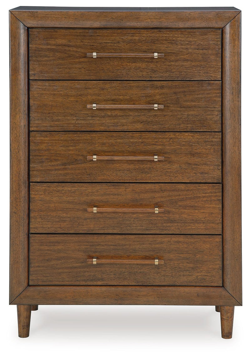 Lyncott - Five Drawer Chest - Brown - R&R Furniture Gallery (Fountain Valley, CA)