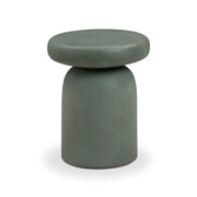 TOV Furniture Lydia side table with a sleek round design and modern finish, ideal for living room or bedroom decor.