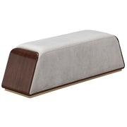Houston - Accent Bench - Porcini / Walnut - R&R Furniture Gallery (Fountain Valley, CA)