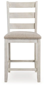 Skempton - Upholstered Barstool (Set of 2) - White - R&R Furniture Gallery (Fountain Valley, CA)