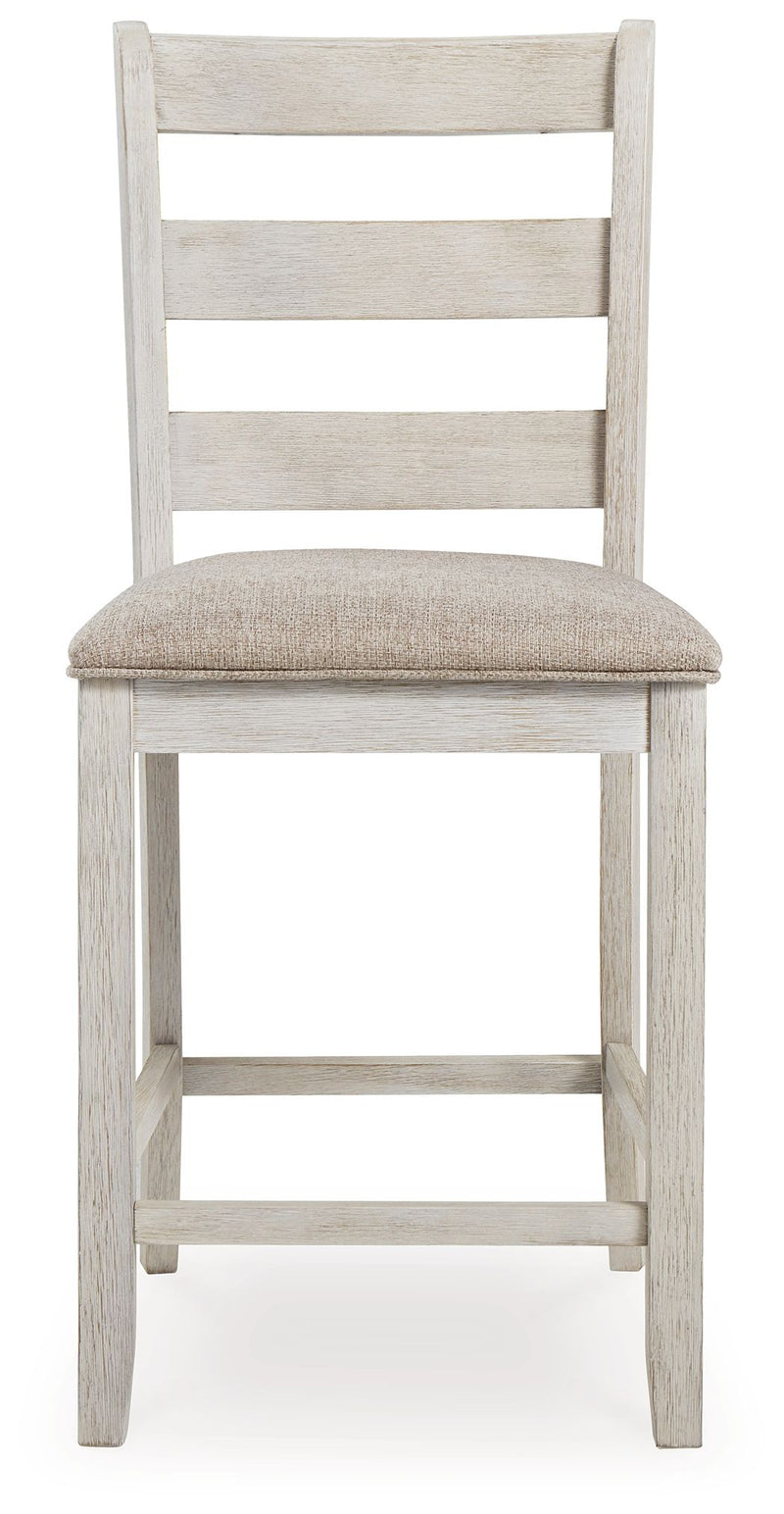 Skempton - Upholstered Barstool (Set of 2) - White - R&R Furniture Gallery (Fountain Valley, CA)