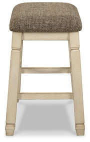 Bolanburg - Upholstered Stool (Set of 2) - Beige - R&R Furniture Gallery (Fountain Valley, CA)