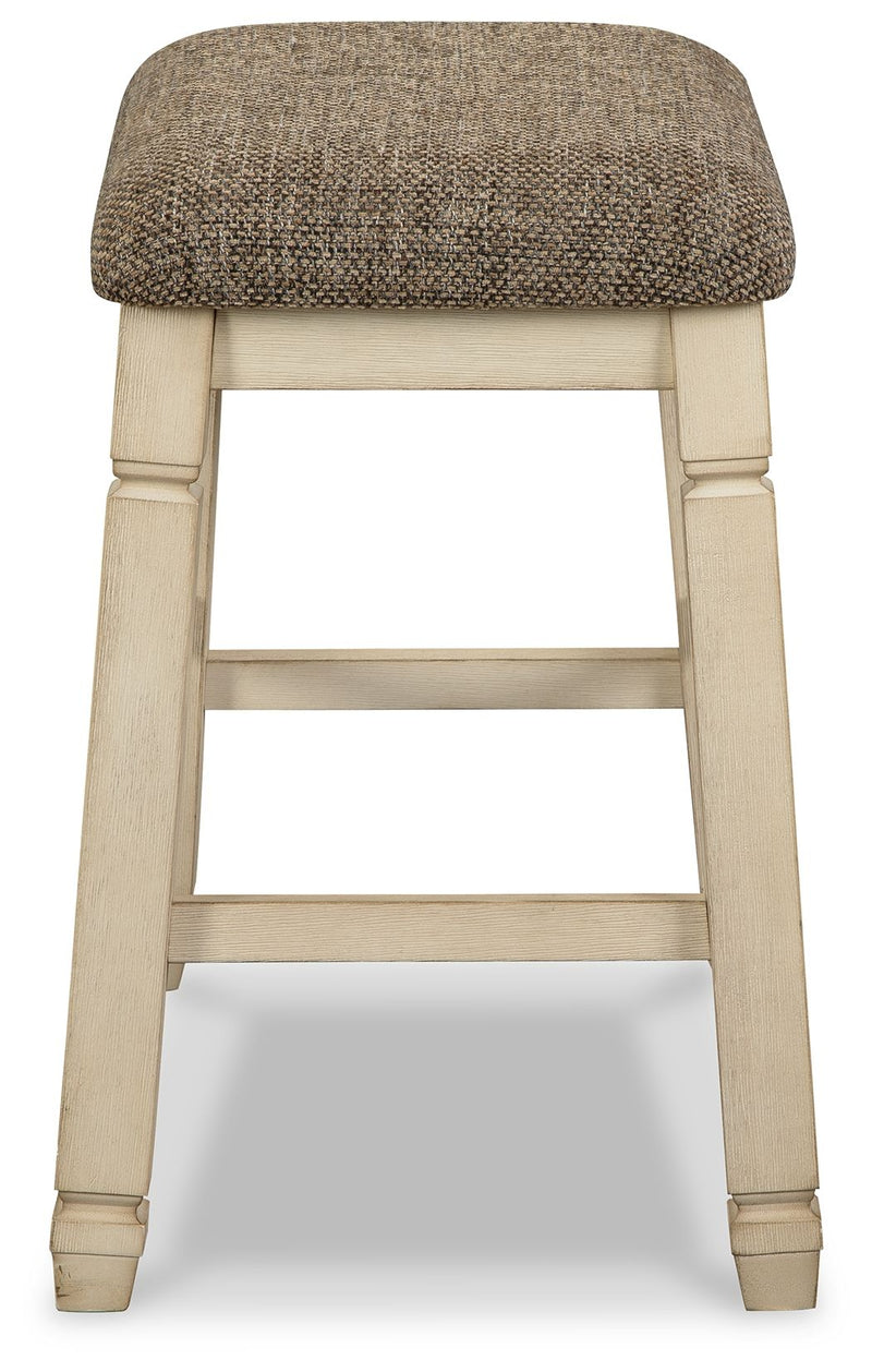 Bolanburg - Upholstered Stool (Set of 2) - Beige - R&R Furniture Gallery (Fountain Valley, CA)