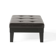 Chatham - Ottoman With Drawer Leather Storage Solution - Dark Coffee - R&R Furniture Gallery (Fountain Valley, CA)