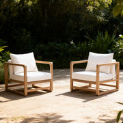 Outdoor Lounge Chair With Oversized Cushion Set For Patio - R&R Furniture Gallery (Fountain Valley, CA)