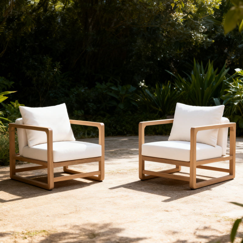 Outdoor Lounge Chair With Oversized Cushion Set For Patio - R&R Furniture Gallery (Fountain Valley, CA)