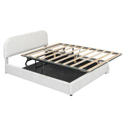 Upholstered Platform Bed With Hydraulic Storage System - R&R Furniture Gallery (Fountain Valley, CA)