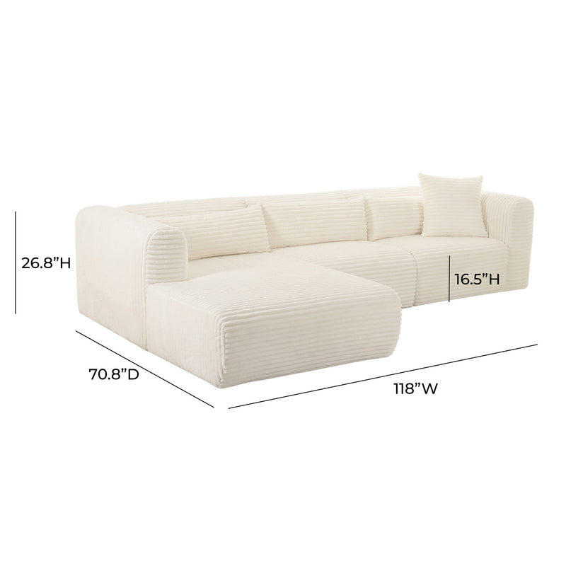 Tarra - Fluffy Oversized Corduroy Modular Sectional - R&R Furniture Gallery (Fountain Valley, CA)