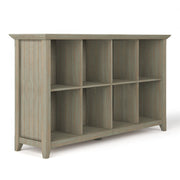Handcrafted Acadian cube storage organizer by Simpli-Home with multiple square compartments for versatile storage.