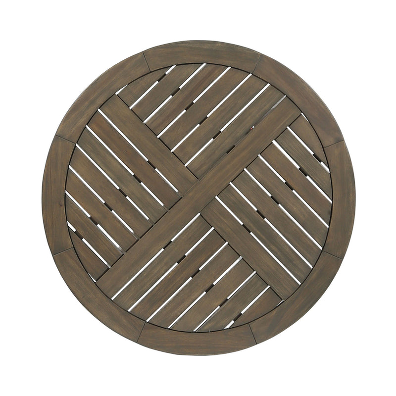 Hermosa - Rustic Circular Bistro Table - Gray - R&R Furniture Gallery (Fountain Valley, CA)