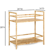 Destin - Burl Designer Bar Cart - Natural - R&R Furniture Gallery (Fountain Valley, CA)
