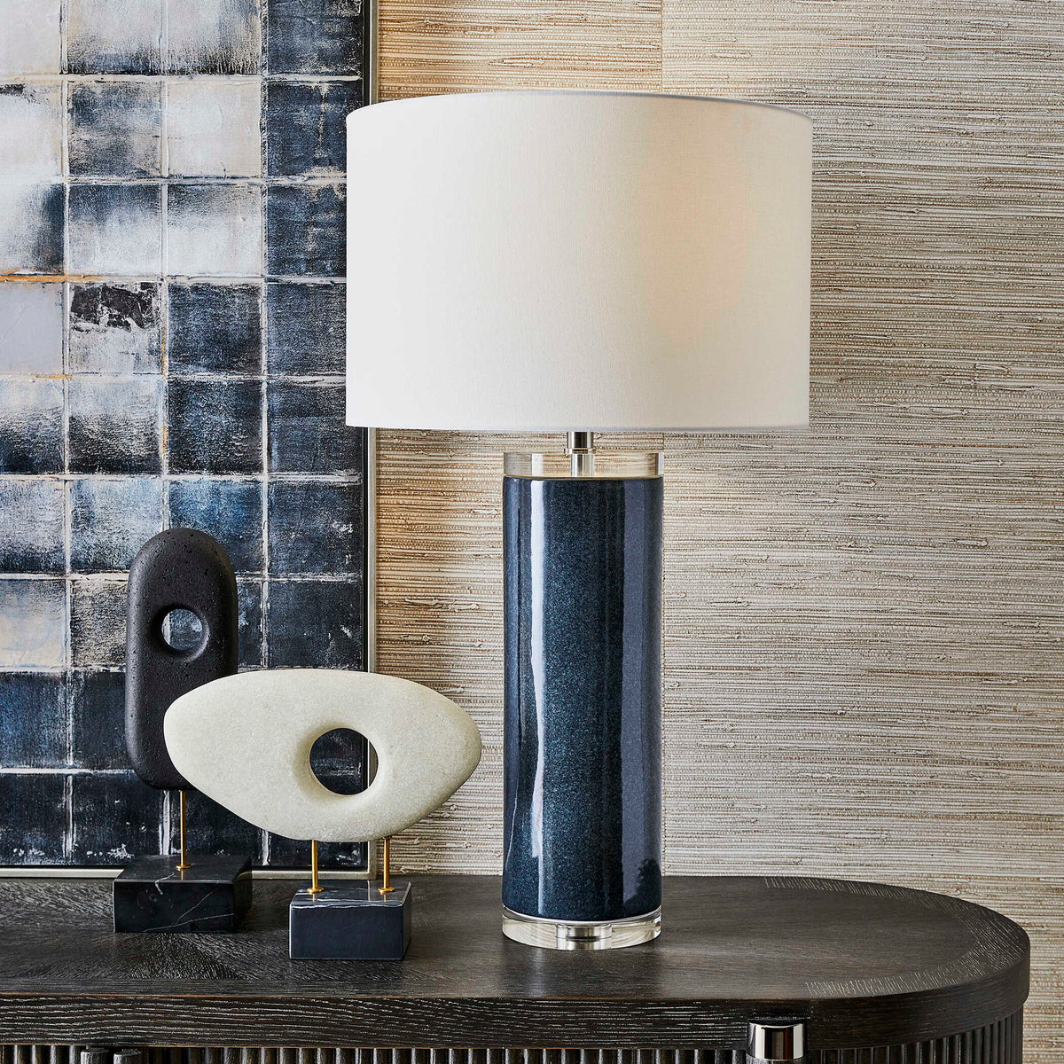 Midnight - Landscape Table Lamp - Black / Gray