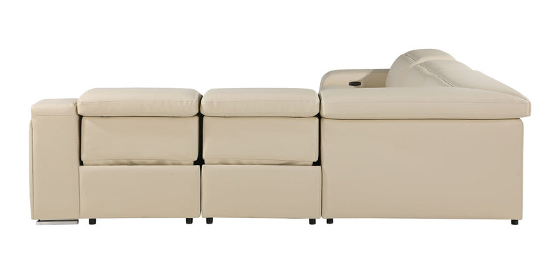 1116 - Power Reclining Italian Leather Sectional - R&R Furniture Gallery (Fountain Valley, CA)