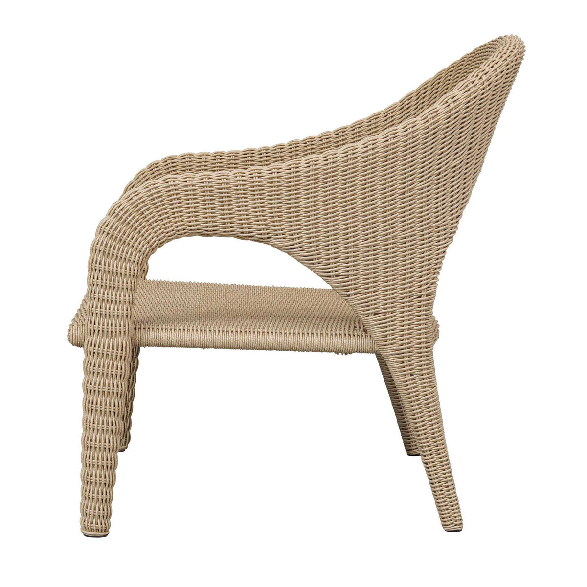 Kavali - Outdoor Wicker Lounge Chair - Woodtone