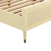 TOV Furniture Sierra panel bed with a sleek modern design featuring a wooden frame and headboard, ideal for contemporary bedrooms.