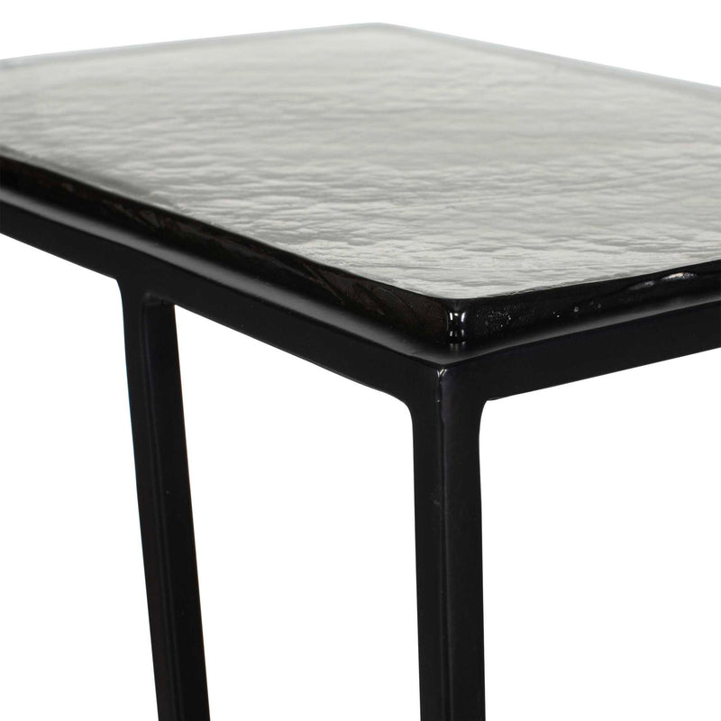 Mateo - Glass Top Accent Table - Black