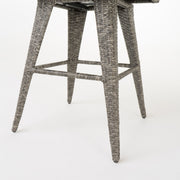 Outdoor Rattan Swivel Barstool With Water Resistant Cushion - Mixed Black / Dark Gray - R&R Furniture Gallery (Fountain Valley, CA)
