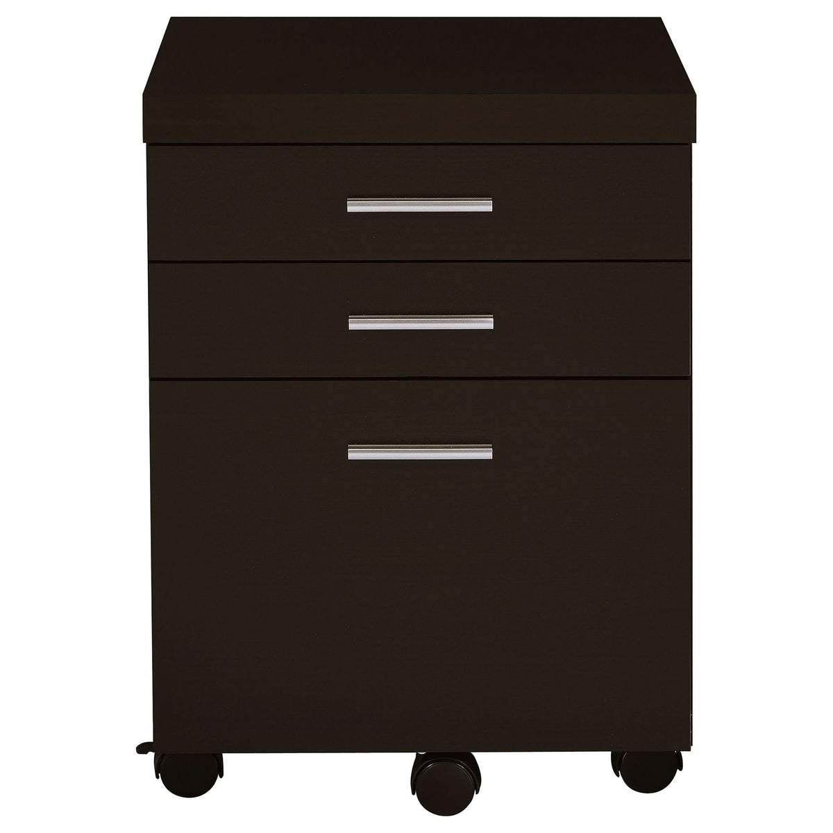 3 Drawer File Cabinetб Compact Office Storage For Home - Brown