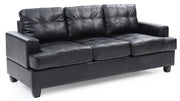 Glory Furniture Sandridge stationary sofa with plush beige upholstery and modern design, shown in a stylish living room setting.