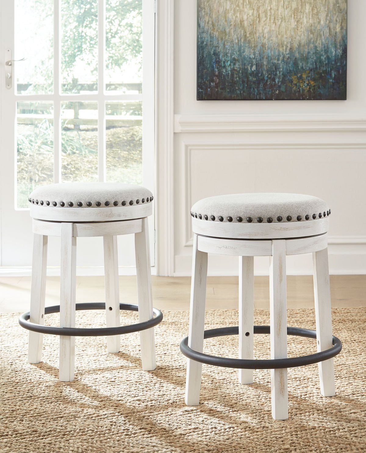 Valebeck - Upholstered Swivel Stool - R&R Furniture Gallery (Fountain Valley, CA)