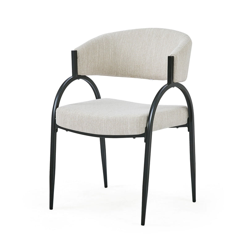 Contemporary Upholstered Dining Chairs With Metal Legs (Set of 2) - R&R Furniture Gallery (Fountain Valley, CA)