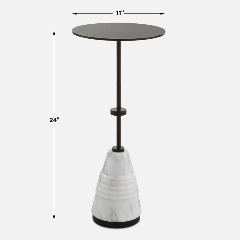 Kincaid - Metal Drink Table - White