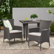 Dimensional Outdoor Dining Chair With Cushion Seat And Iron Frame (Set of 2) - R&R Furniture Gallery (Fountain Valley, CA)