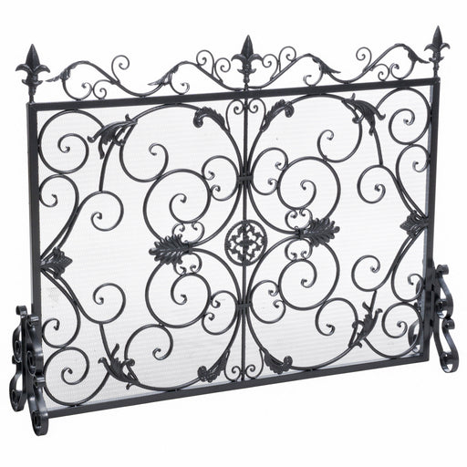 Darcie - Wrought Fireplace Screen, Ornate Design - R&R Furniture Gallery (Fountain Valley, CA)