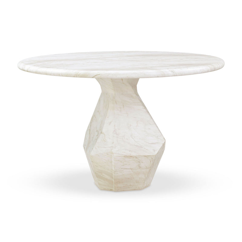 Esme - 48" Indoor / Outdoor Round Dining Table - White - R&R Furniture Gallery (Fountain Valley, CA)