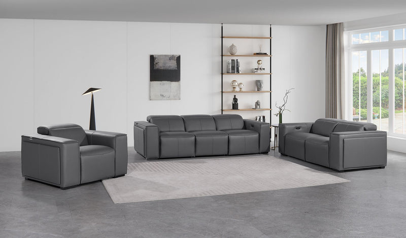 1224 - 6-Piece Modular Power Reclining Sofa, Loveseat & Chair Set In With 6 Power Recliners & Power Headrests - R&R Furniture Gallery (Fountain Valley, CA)