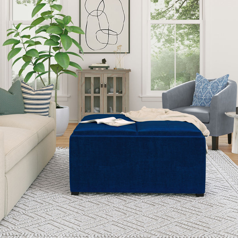 Avalon - Square Coffee Table, Storage Ottoman - R&R Furniture Gallery (Fountain Valley, CA)