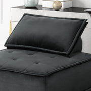 Lilola Home Anna stylish sectional sofa ottoman in neutral fabric, featuring a modern design and plush cushioning for comfort.
