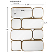 Modern wall mirror by Uttermost featuring a sleek, rectangular frame with a reflective glass surface for stylish home decor.