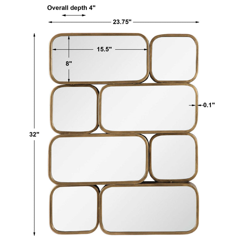 Modern wall mirror by Uttermost featuring a sleek, rectangular frame with a reflective glass surface for stylish home decor.