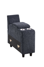 Gina - Sectional Sofa With Ottoman - Black - R&R Furniture Gallery (Fountain Valley, CA)