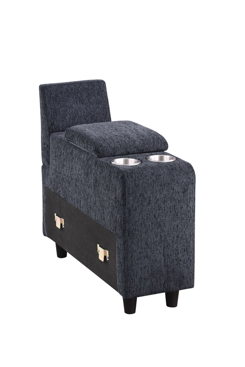 Gina - Sectional Sofa With Ottoman - Black - R&R Furniture Gallery (Fountain Valley, CA)