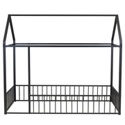 Metal Bed House Bed Frame With Fence - R&R Furniture Gallery (Fountain Valley, CA)