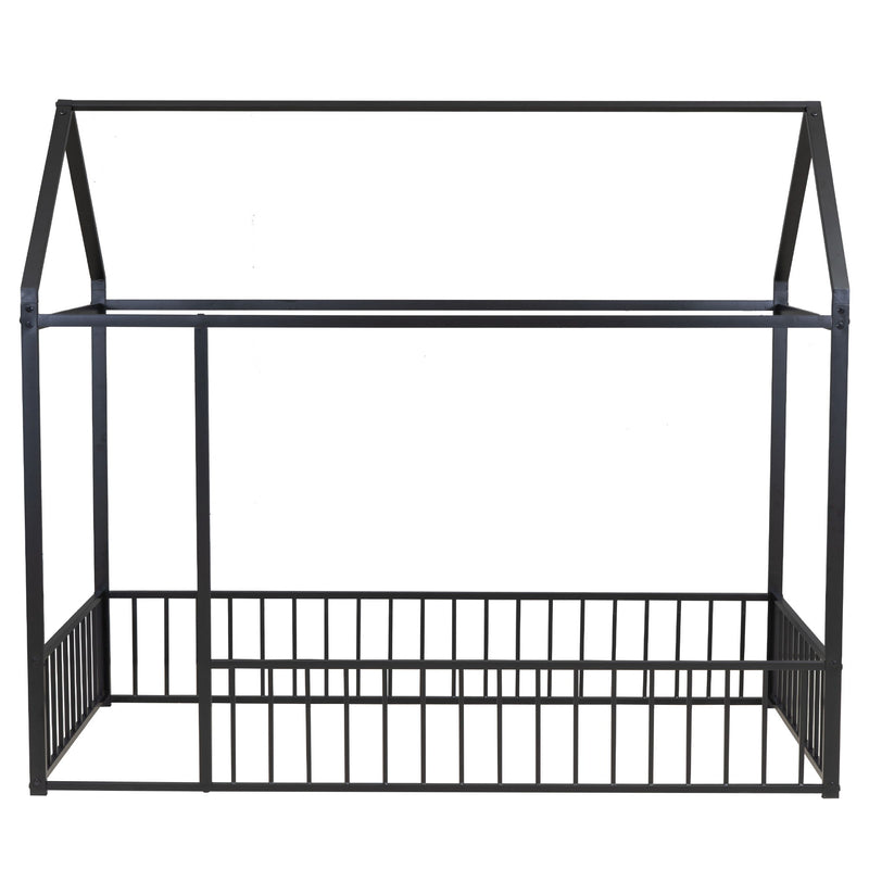 Metal Bed House Bed Frame With Fence - R&R Furniture Gallery (Fountain Valley, CA)