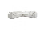 Willow 5PC Corner Sectional in White Linen Fabric