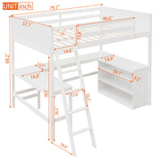 Loft Bed With Shelves With Desk - R&R Furniture Gallery (Fountain Valley, CA)
