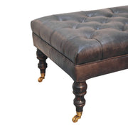 Buffalo - Ottoman With Castor Legs - R&R Furniture Gallery (Fountain Valley, CA)