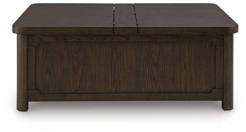Breckington - Cocktail Table With Storage - Dark Brown - R&R Furniture Gallery (Fountain Valley, CA)