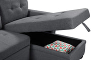 Nathan - Reversible Sleeper Sectional Sofa With Storage Chaise, USB Charging Ports And Pocket - R&R Furniture Gallery (Fountain Valley, CA)