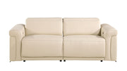 1126 - Top Grain Power Reclining Italian Leather Sofa - R&R Furniture Gallery (Fountain Valley, CA)