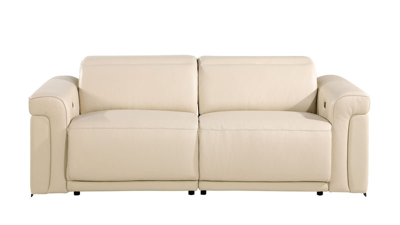 1126 - Top Grain Power Reclining Italian Leather Sofa - R&R Furniture Gallery (Fountain Valley, CA)