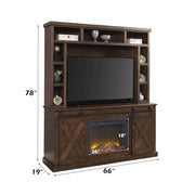 Aksel - Entertainment Center (Include 91617Fir) - Walnut - R&R Furniture Gallery (Fountain Valley, CA)