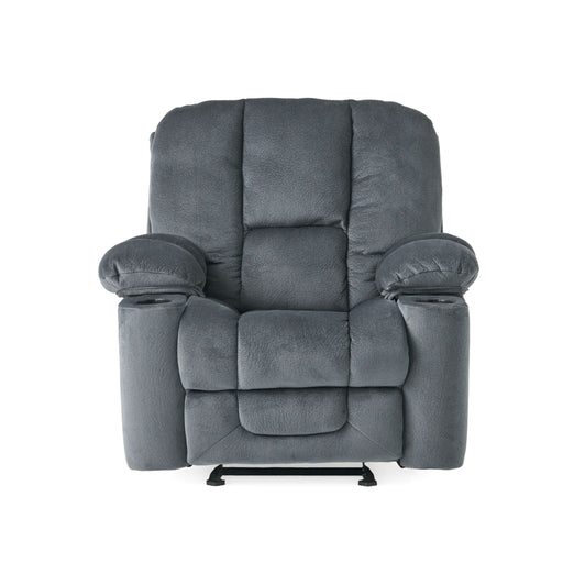 Luxurious Manual Recliner Chair With Skin-Friendly Fabric And Dual Cup Holders - R&R Furniture Gallery (Fountain Valley, CA)