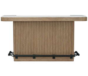 Escape - Dining Bar With Stone Top - Glazed Natural Oak / Vanilla Bean