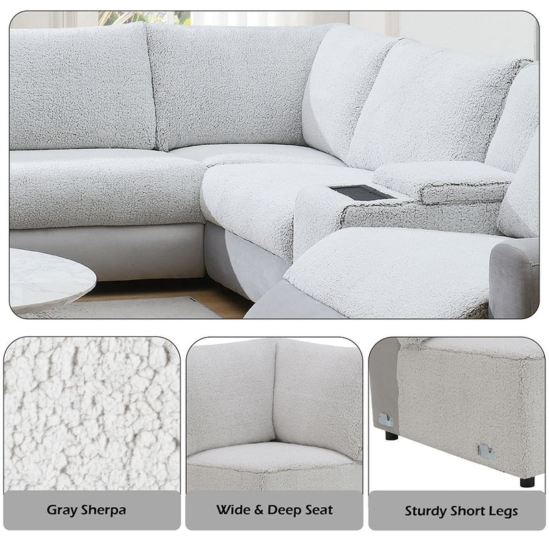 Tarrance - Modular Wedge - Gray - R&R Furniture Gallery (Fountain Valley, CA)
